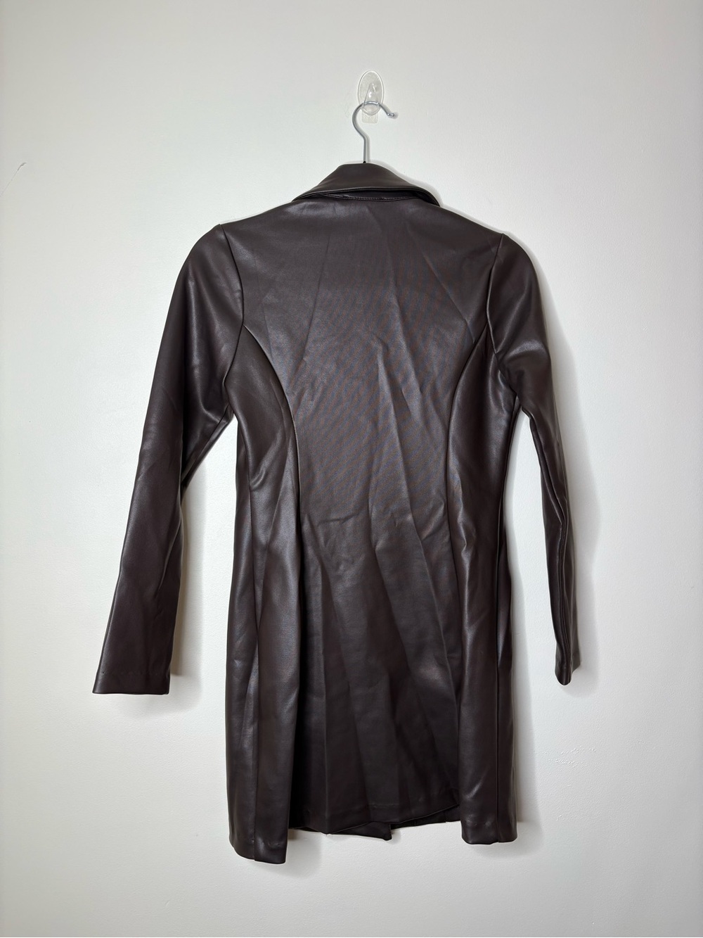 Wearever Y2K Faux Leather Trench Jacket - Picture 4 of 4